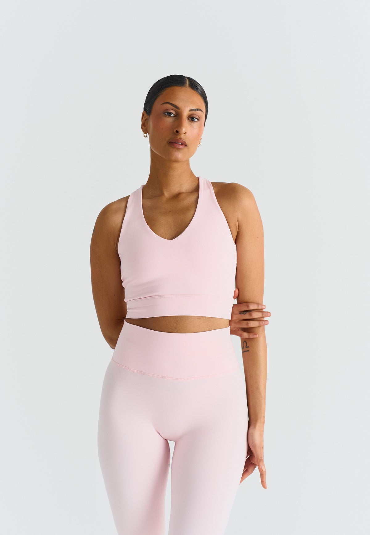 Softsculpt V neck Cross Back Bra Ballet Slipper