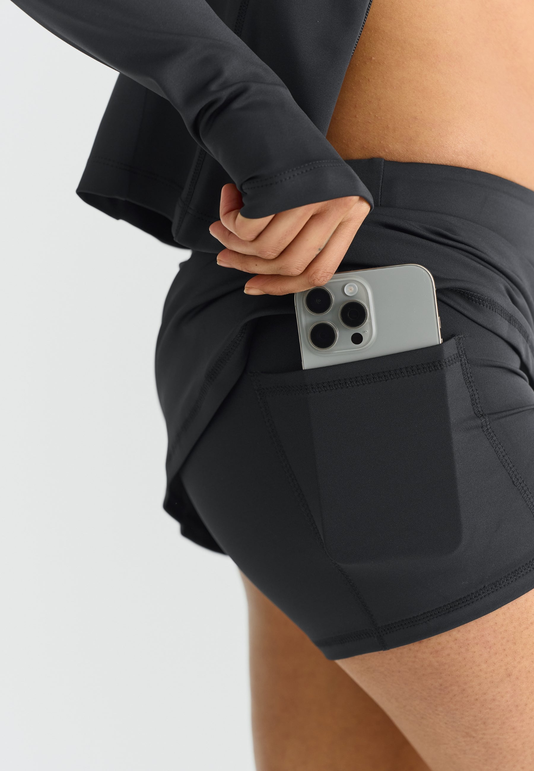 Softsculpt A-Line Mini Skirt - Black