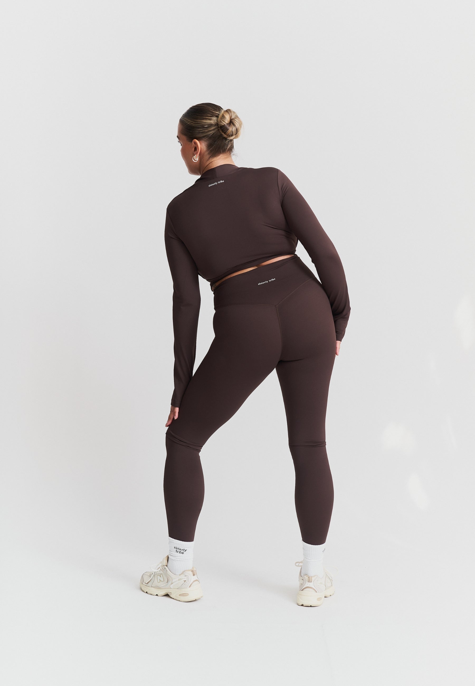 Softsculpt Bolero Long Sleeve Top - Espresso