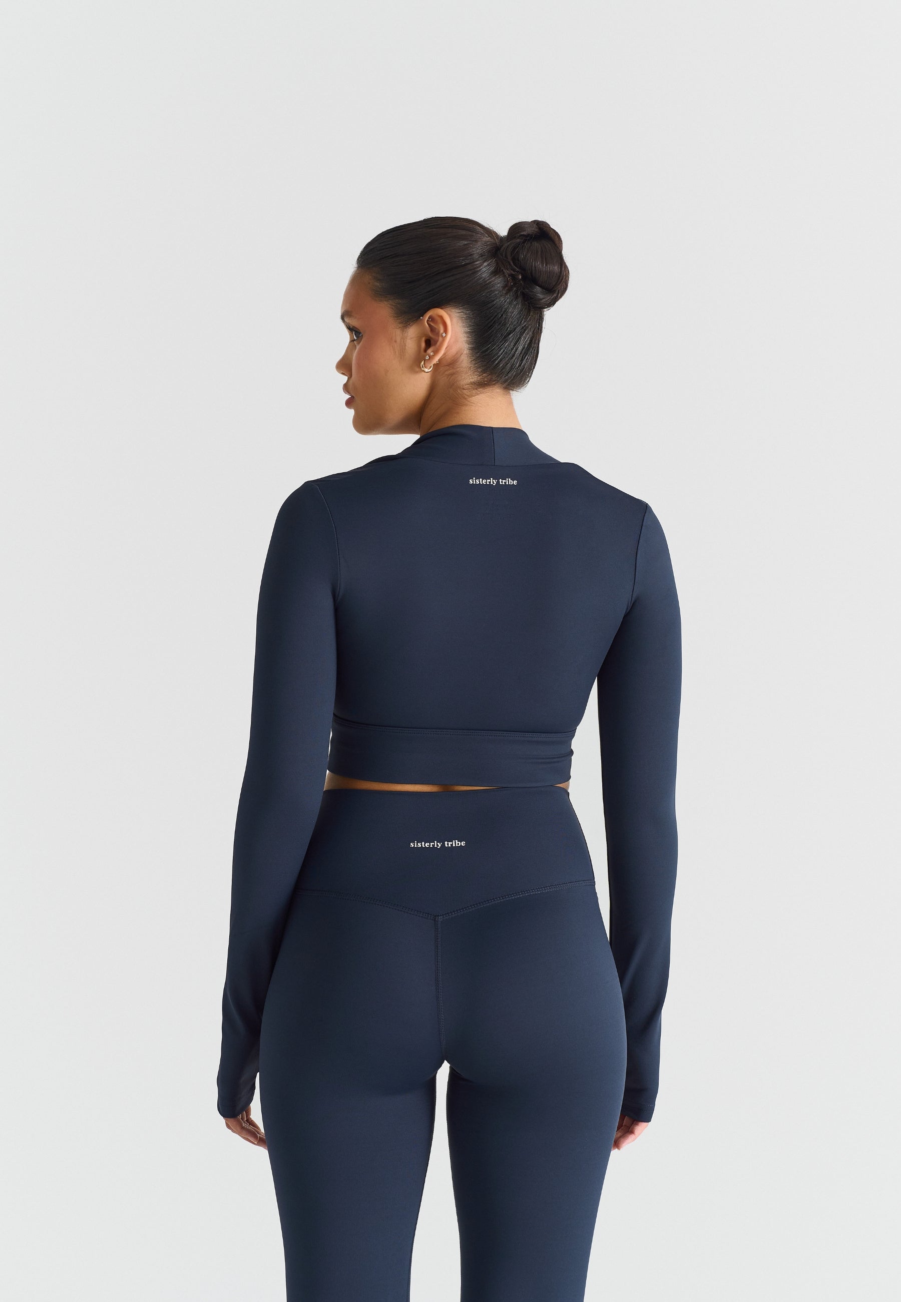 Softsculpt Bolero Long Sleeve Top - Navy