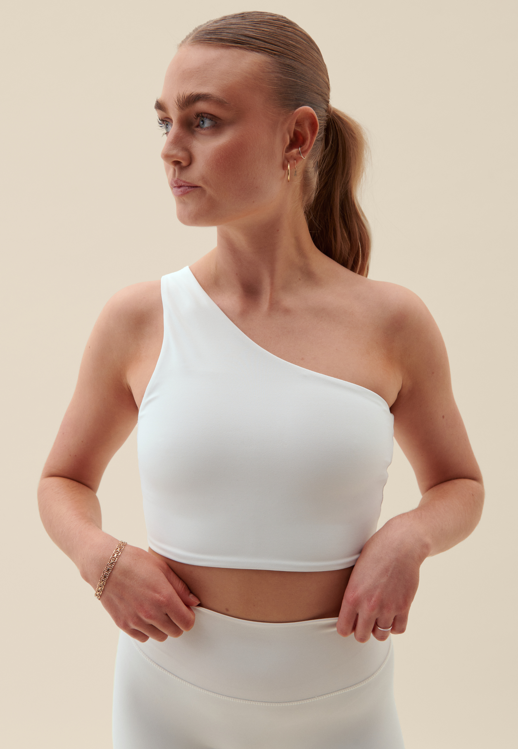 Softsculpt One Shoulder Top - Marshmallow