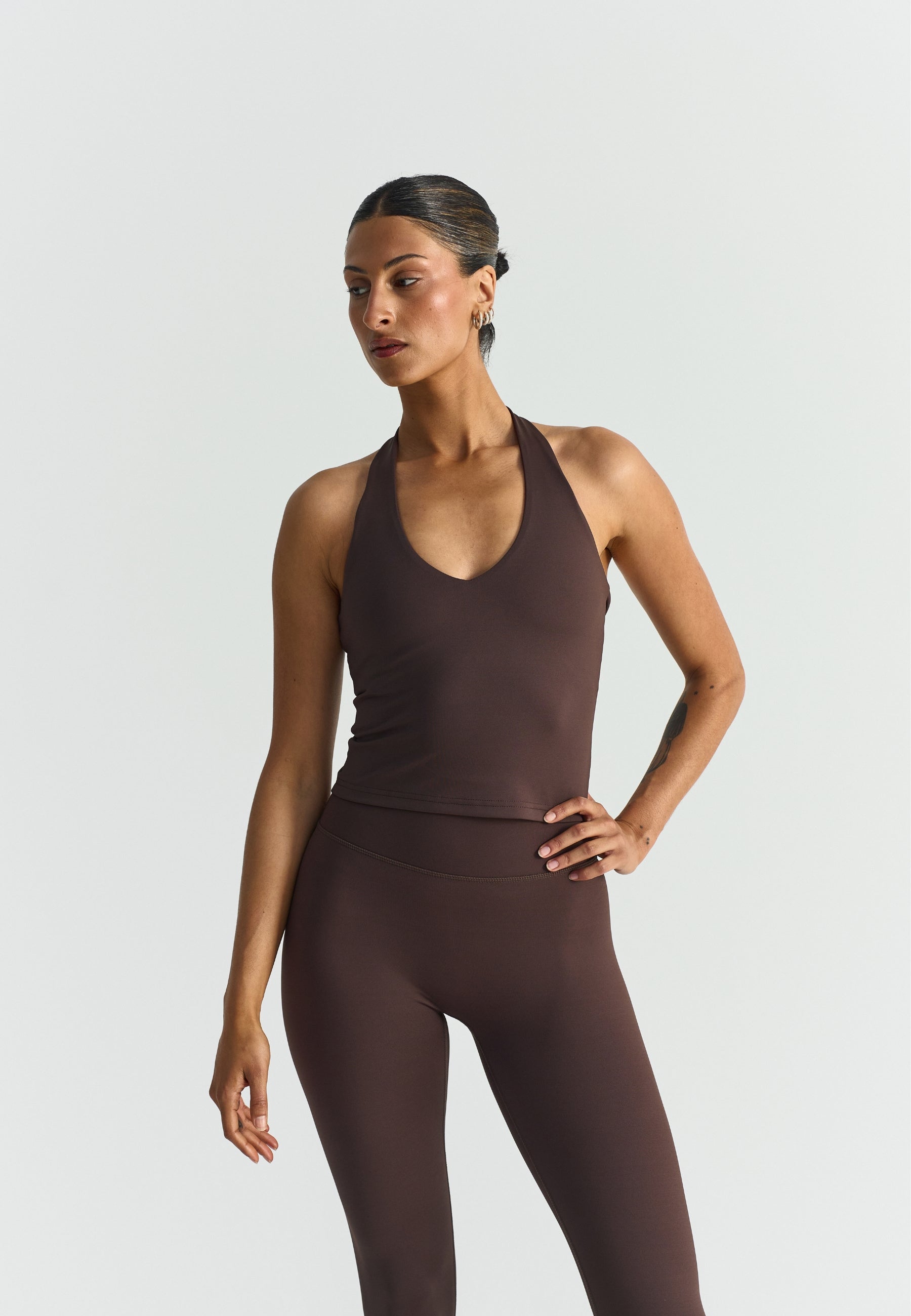 Softsculpt Halter Neck Top - Espresso