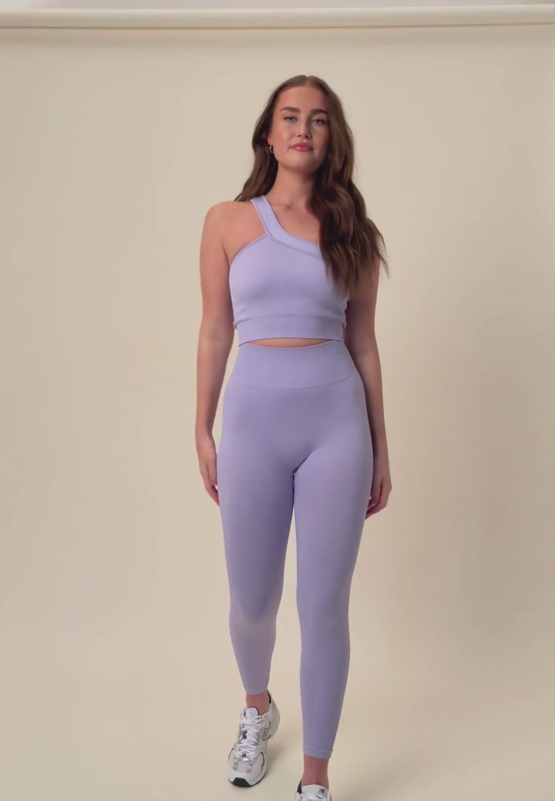 Ribbed Seamless Leggings - Lavender