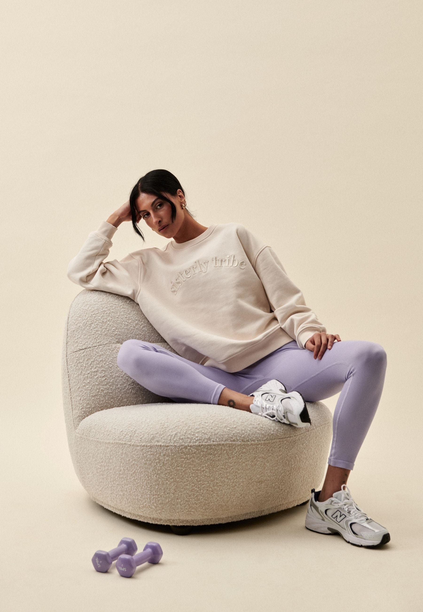 Sisterly Tribe - Ribbed Seamless Leggings Lavender