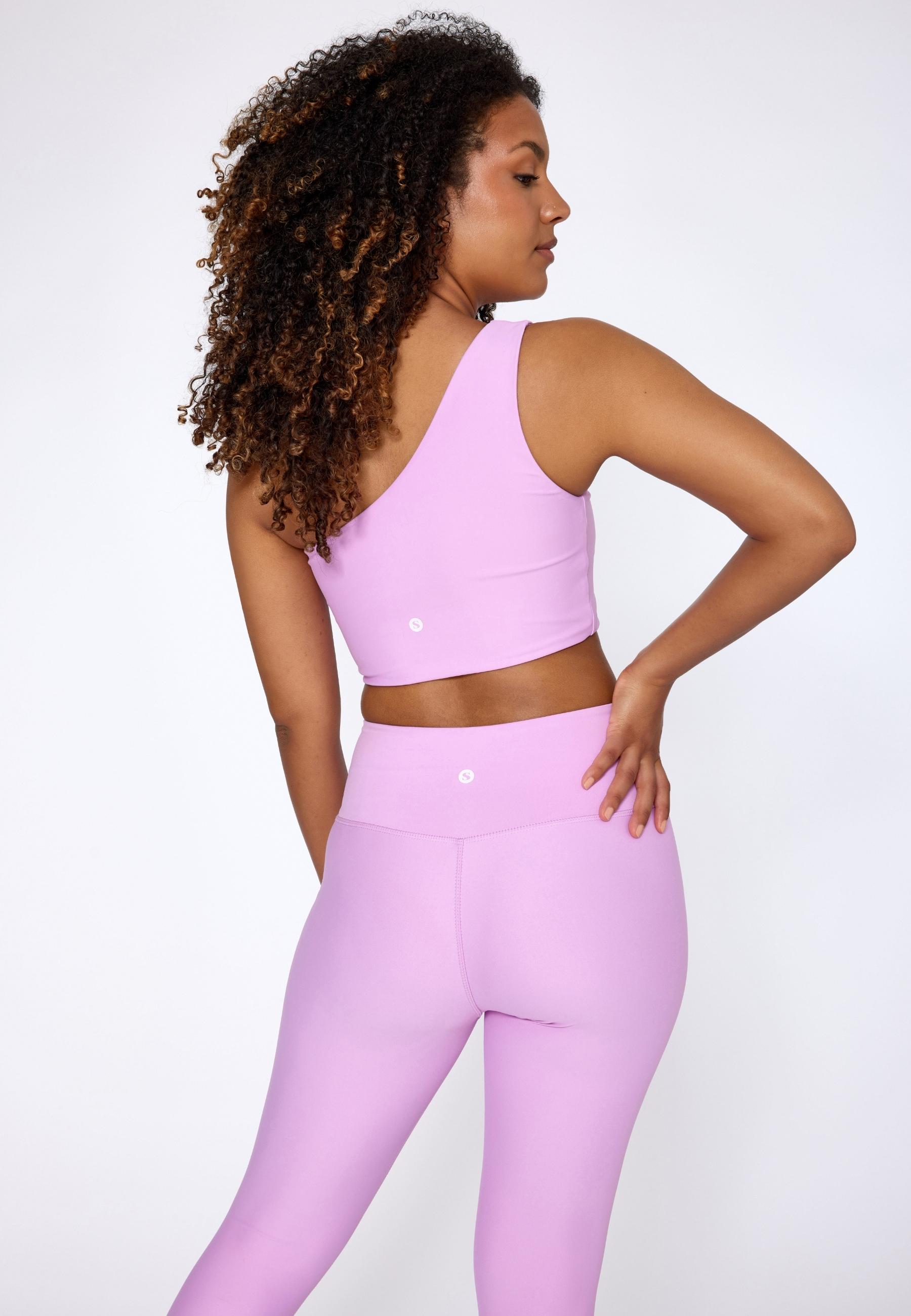 Sisterly Tribe - One Shoulder Top Orchid. One Shoulder design, Light to medium support, Buttery Soft & light, matte fabric.