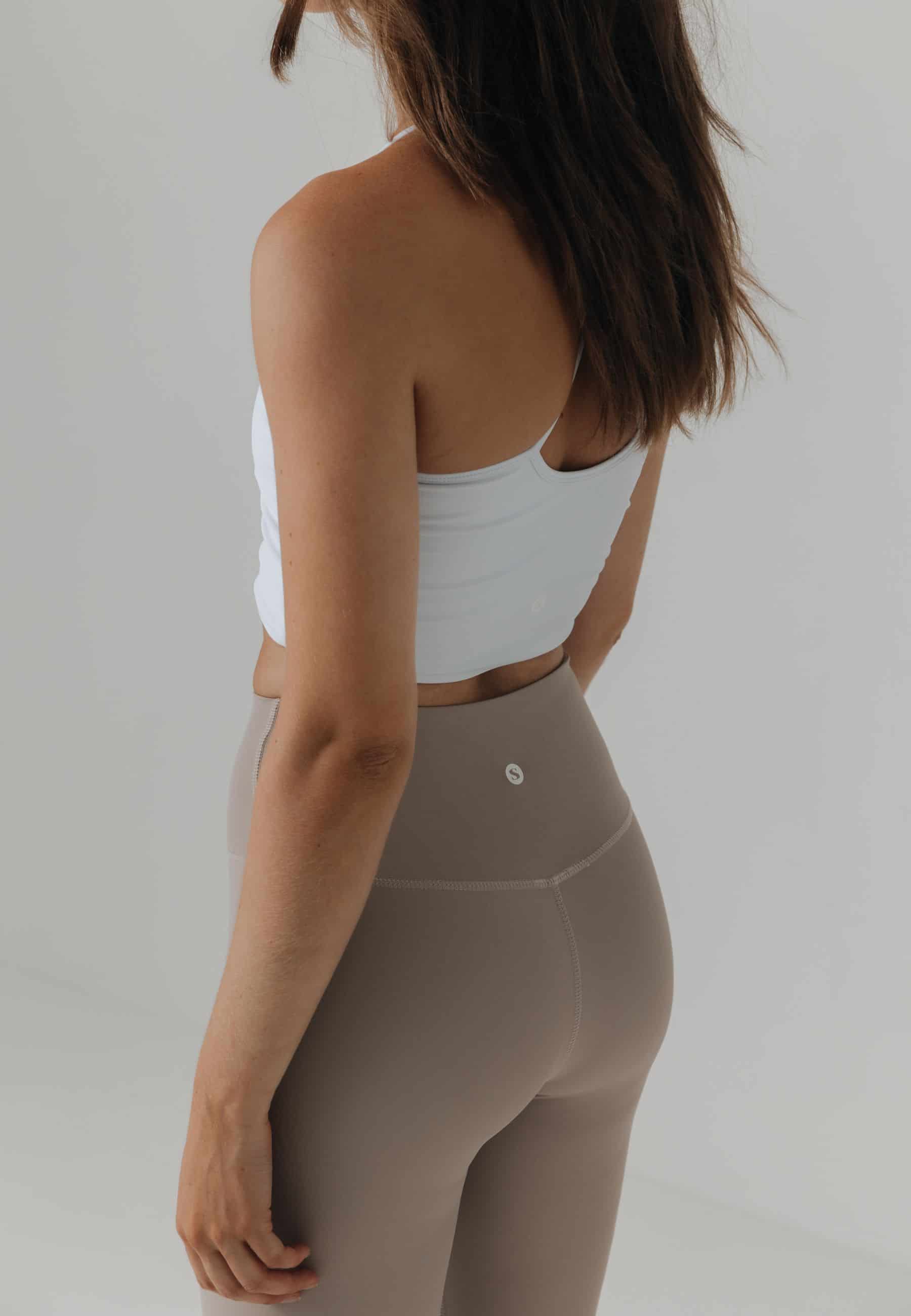 Sisterly Tribe - Classic High Waisted Tights Taupe. Buttery soft and Body sculpting, Soft, matte fabric that feels like a second skin, Compression that follows your every move.
