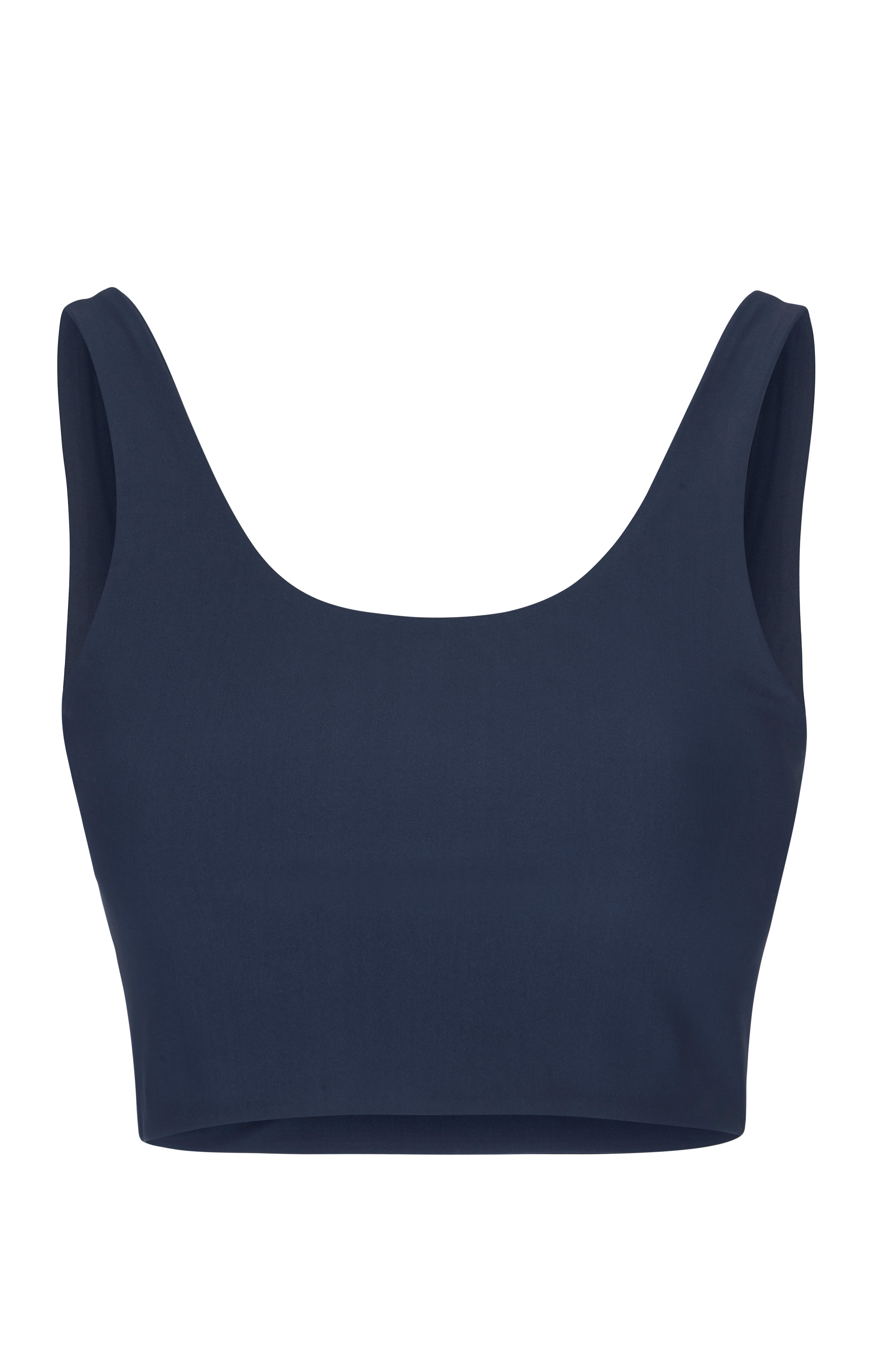Sisterly Tribe - Midi Scoop Bra Navy. Light to medium support, Feminine and minimalistic design, Buttery Soft and light, matte fabric.