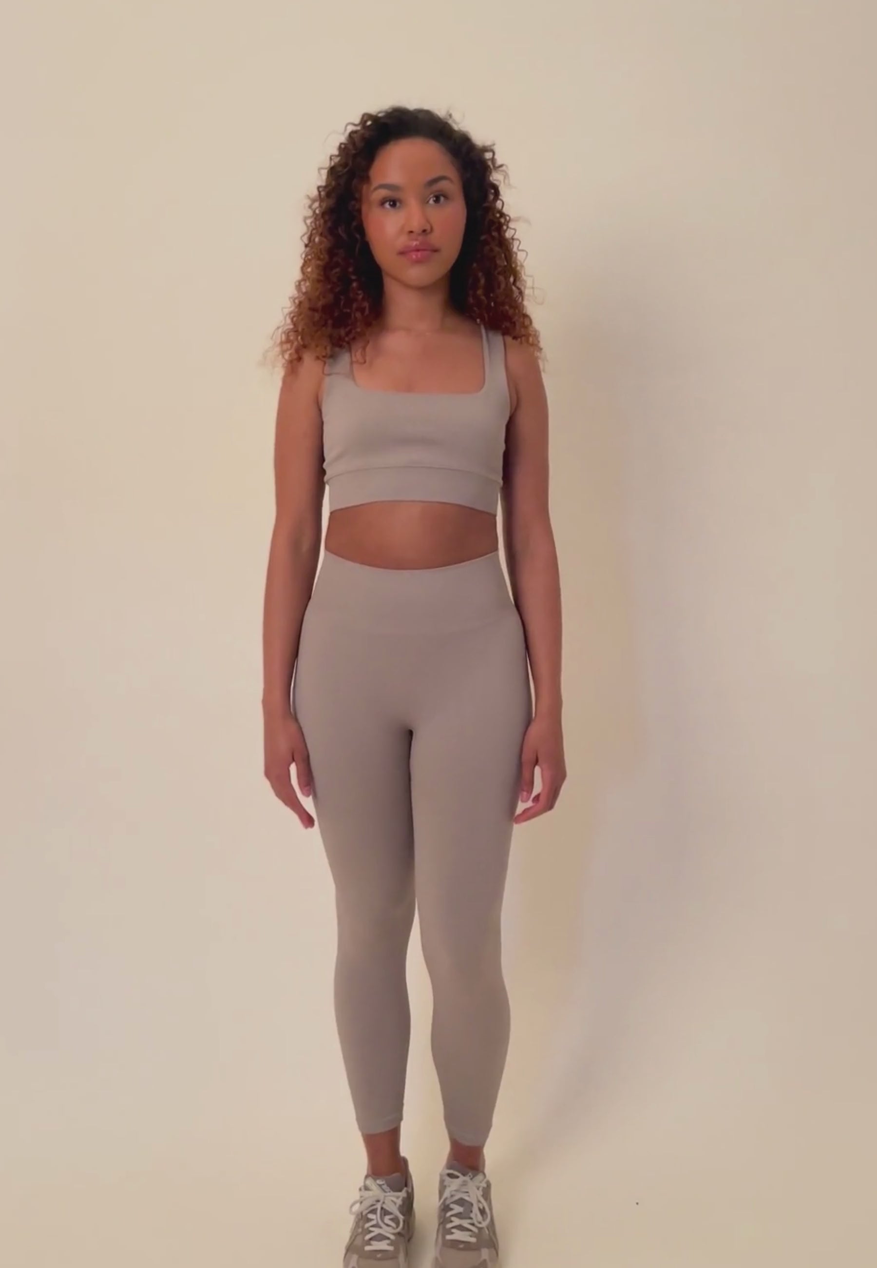 Ribbed Seamless Leggings - Cappuccino