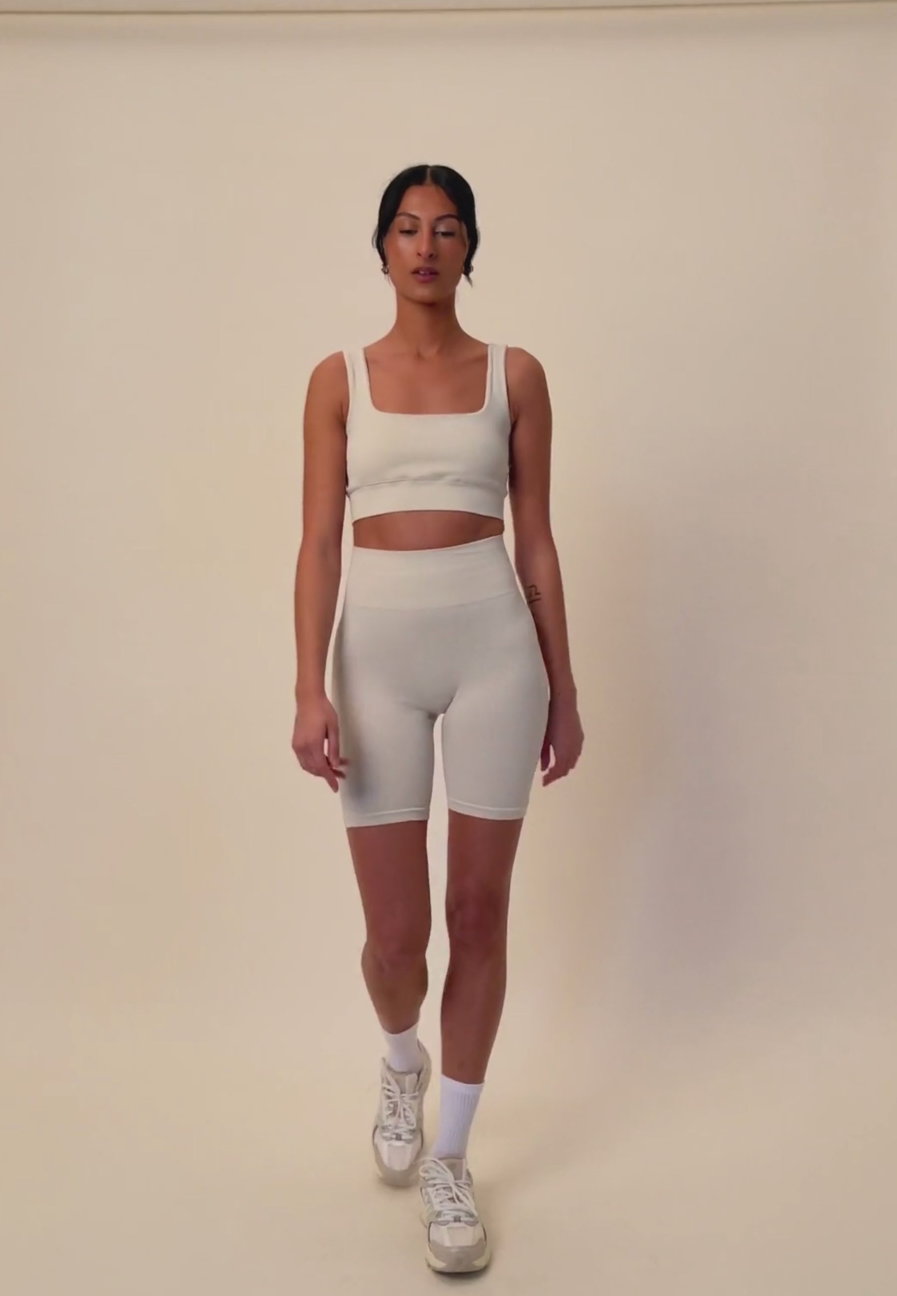 Ribbed Seamless Shorts - Marshmallow